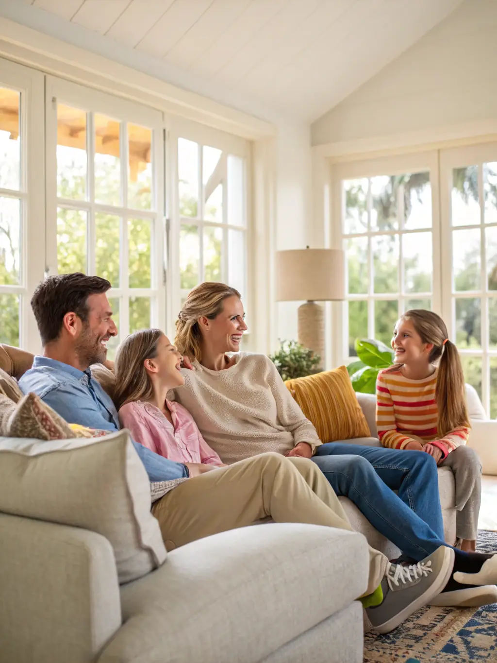 A happy family portrait, symbolizing the security and peace of mind offered by life insurance from Allegiance Insurance.