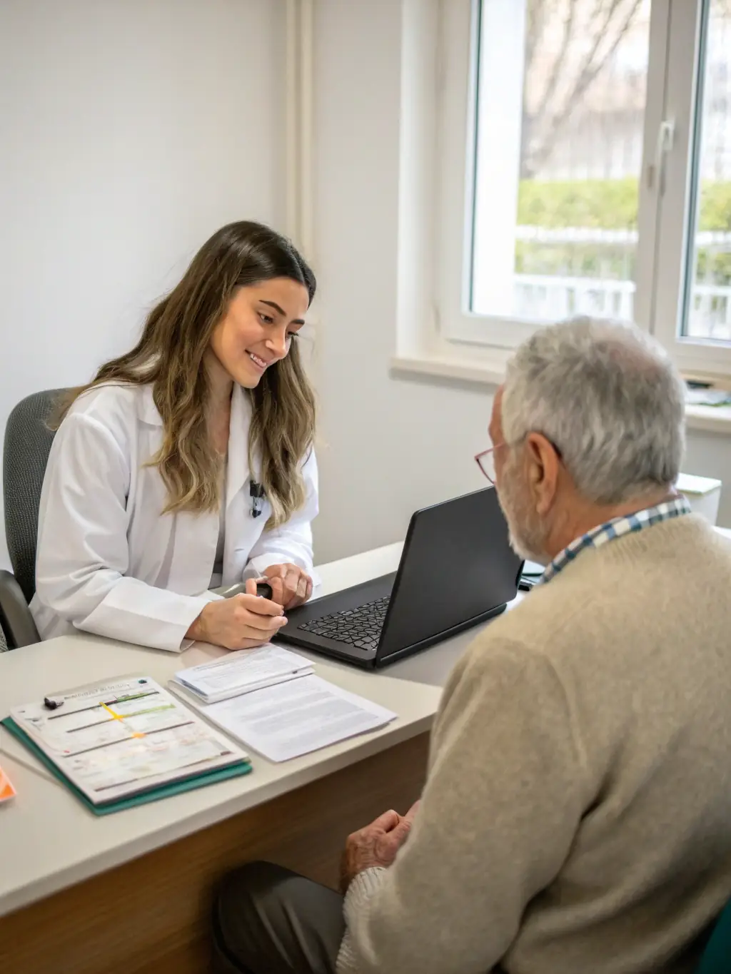 A doctor consulting with a patient, representing the health insurance plans available through Allegiance Insurance.